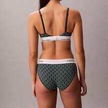 Calvin Klein Icon Cotton Modal Lightly Lined Triangle Bralette QF8498 - Bijou Modern Emblem - 查看 4