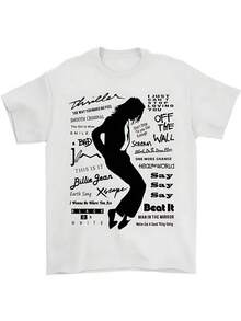 Fashionable T-Shirts, Summer Tops, 90s Retro Pop Star Colorful Print Men's Casual T-Shirt, Teen Streetwear Outfits, July 4th, Women's T-Shirts, Funny Graphic T-Shirts For Men, Korean Style Short Sleeve T-Shirts, Girls' T-Shirts, Cartoon Print T-Shirts, Animation Image T-Shirts. - 白色 - 查看 7