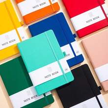 Set di quaderni rilegati in copertina rigida A5/A7 - Copertina in pelle PU, 200 pagine/100 pagine, adatto per scuola, università, lavoro, viaggio - Quaderno a righe, comodo per prendere appunti - Quaderno A5 - Visualizzare 1