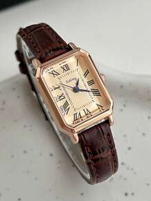 4-Piece Set: Graceful Cicada Wing Dial Ladies Watch, Multi-Color Leather Strap, Great Mother's Day Gift - Multicolor - View 4
