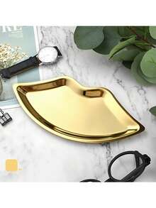 1pc Lip-Shaped Jewelry Tray | Unique Fashion Vanity, Bedroom, Living Room, Wedding Storage Organizer | Suitable For Storing Rings, Necklaces, Lipsticks And Cosmetics | Multiple Colors Available - Multicolor - View 2