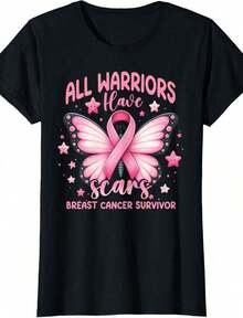 Breast Cancer Awareness T-Shirt "Last Day Of Radiological Chemotherapy": Breathable And Comfortable - Black 8 - View 6