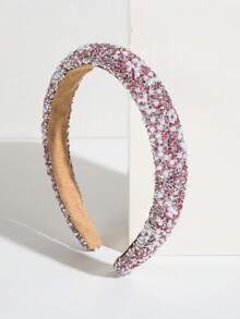 1pc Fashionable Gorgeous Rainbow Chocolate Chip Headband Hair Accessory - FG928 Pink - View 4
