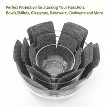 1/6/12pcs Pot And Pot Lid Protectors, 12pcs Set And 3 Different Sizes, Pot Separator Pads/Stackable Pot Lid Protectors/Pot Lid Separator Pads, Used To Protect And Separate Pots And Pot Lids, Can Be Placed Soft Things, Back To School Season - View 9