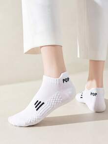 3 Pairs Unisex Minimalist Black White Gray Invisible Boat Socks, All-Match Daily Formal Casual Shallow Socks, Versatile For Commuting, Sports, Suitable For Spring & Summer - Multicolor - View 5