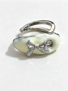 Anting Jepit Tanpa Tindik dengan Hiasan Zirkonia Warna-warni, Cocok untuk Pemakaian Sehari-hari, Liburan, dan Pesta Wanita - Putih - View 5