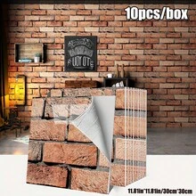 Brodark 10pcs 30x30cm Marble Pattern Peel And Stick Ceramic Tile Backsplash, Waterproof Oil-Proof, Removable Adhesive, Ideal For Kitchen, Bathroom, Upgrade Your Space In Style - Multicolor - View 14