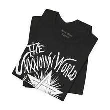 The Unknown World, Hidden T-Shirt, Vintage Witchcraft T-Shirt, Spooky T-Shirt, Creepy T-Shirt, Witch T-Shirt, Unisex Gothic Fashion Short Sleeve T-Shirt - 黑色 - 查看 3