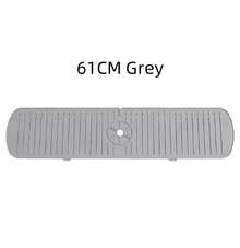Silicone Mat To Catch Tap Water, Splash-Proof Drain Mat For Kitchen Sink, Non-Slip, Anti-Overflow, Quick-Drying Absorbent Mat, Water-Blocking Board For Sink Countertop - 61CM Grey - View 12