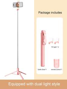 Latest 170cm/66.9in Bluetooth Remote Control Selfie Stick & Phone Holder, Suitable For Video Recording, Life Logging, Extendable, 360° Rotatable, Anti-Shake, Foldable & Portable Tripod For IOS & Android Phones, Ideal For Summer Vacation, Travel, Lighting, Outdoor Activities, Live Streaming - Multicolor - View 27