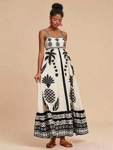 Vestido de tirantes tejido para mujer, atuendos de verano para mujer, ropa de playa, primavera y verano, Pascua, atuendos de vacaciones, atuendos de playa para mujer, vacaciones de primavera, atuendos de vacaciones para mujer, atuendos de concierto para mujer, BOHO, bohemia, festival de música, atuendos del 4 de julio, ropa de mujer para vacaciones tropicales, romántico - Albaricoque - Ver 3