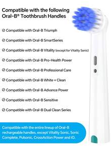 4 Pcs Compatible With OralB Electric Toothbrush Replacement Ultra Soft Bristles Brush Heads, Toothbrush Head Refills Compatible With Oralb Pro Series Electric Toothbrushes, For Sensitive Care - View 4
