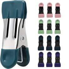 2/4/6/8/10/12/15/20Pcs Metal Anti-Slip Clips, Multi-Functional Kitchen Food Preservation Clips, Suitable For Reusable Storage Bags, Kitchen Home Photo File Organization Clips, Office Folder Clips - Multicolor - View 3