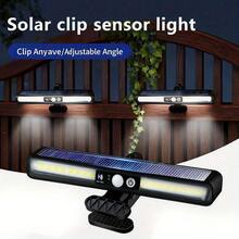 Clamp-Type Solar Motion Lights Outdoor, Solar Wall Light With 36LED, Automatic On/Off, Portable Solar Sensor Security Light For Garage Courtyard House Door Garden Fence Lighting - White Light - View 12