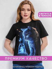 The Most Popular Women's T-Shirt Of 2026! A , Youthful, Lightweight, And Casual Short-Sleeved T-Shirt With An Adjustable Fit. The Material Is Durable And Reliable! - 黑貓與蝴蝶 - 查看 10