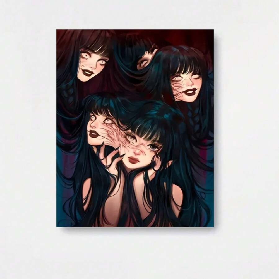 1 pieza de 30*40cm/ 11,8 * 15,75 pulgadas, sin marco, juego de pintura de diamantes 5D DIY, con múltiples lados, demonio, pintura de diamantes completa, arte de bordado, punto de cruz, imagen, arte de pintura de diamantes, manualidades para paredes. - Enmarcado - Ver 1