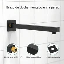 Bathroom Shower Faucet Set With Concealed Installation CE - Black - View 4