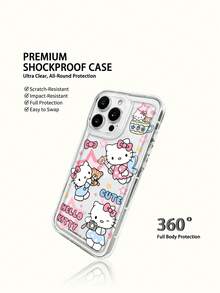 Miniso 三麗鷗 Hello Kitty 透明手機殼，節日禮物手機殼，防滑、防摔、防指紋手機殼，相容於 IPhone 17 17Air 17pro 17promax 11 12 13 14 15 16pro 16promax 14Plus 15Plus 16Plus 16pro 16promox XR - 無色 - 查看 4