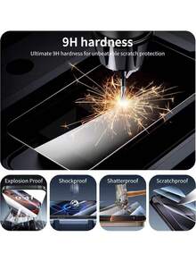 MIGAE 3 Packs Full Screen Tempered Glass Screen Protector Compatible With IPhone 17 Pro Max, 17 Air, 16, 16 Plus, 16 Pro, 16 Pro Max, 15, 14, 13, 12, 11 Pro Max, X, XS, XR, Mini, 7, 8, 14 Plus. Also Compatible With 14, 15 Pro Max Screen Protectors. - Clear - View 4