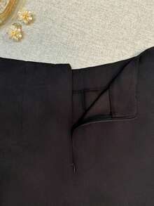 Shorts de mujer casuales de unicolor, de verano - Negro - Ver 4