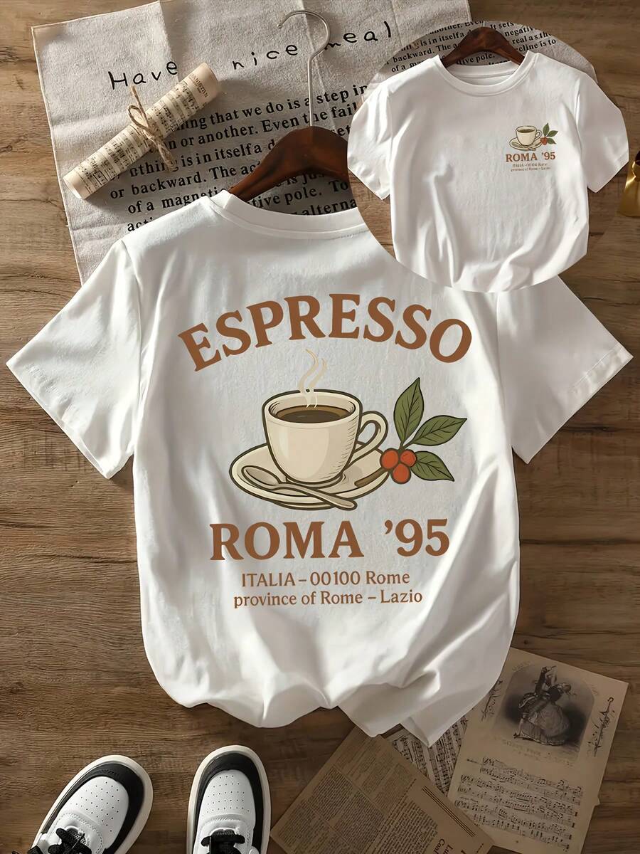 Camiseta de verano casual para mujer, manga corta, estampado de letras, cuello redondo, top de ocio de manga corta, temporada de primavera y verano, ropa de mujer.Rendimiento de alto costo Look ganador Recomendado por mucha gente 8BBO - Blanco - Ver 1