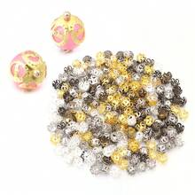 100 hạt trang trí hình hoa bằng sắt, mặt dây chuyền, phụ kiện làm trang sức cho nữ, vòng cổ, vòng tay, bông tai, đồ trang sức tự làm thời trang và thanh lịch. - Hạt đệm hình hoa - Xem 3