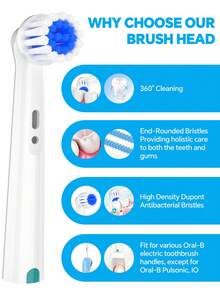 4/12/20 Count Compatible With OralB Electric Toothbrush Replacement Soft Bristles Brush Heads, Toothbrush Head Refills Compatible With Oralb Pro Series Electric Toothbrushes, For Sensitive Care - View 5