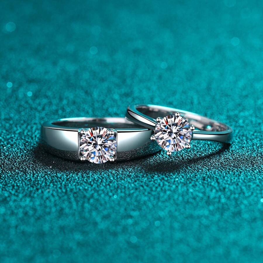 Men Ring Sets - (Women's Ring) 6.5mm - View 1