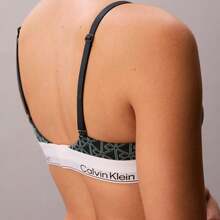 Calvin Klein Icon Cotton Modal Lightly Lined Triangle Bralette QF8498 - Bijou Modern Emblem - 查看 5