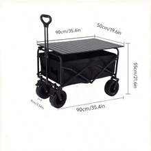 Extra Large Tank Wheel Hand Truck With Table Top, Suitable For Camping, Fishing, Hauling, Outdoor Picnic, Foldable Utility Cart - View 6