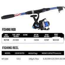 1.8m Portable Telescopic Fishing Set, Pre-Installed Spool Spinning Reel, Complete Fishing Tackle Accessories With Storage Bag, Lightweight Durable Fishing Rod, Suitable For Freshwater Lakes, Rivers, Streams, Ideal For Beginners And Outdoor Use - Blue - View 4