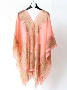 FADZOYLE 1pc Chiffon Cover-Up Sarong And Sun Protective Kimono Shawl Summer Beach Cover Up Sarong Daily Life Accessories - Multicolor - View 12