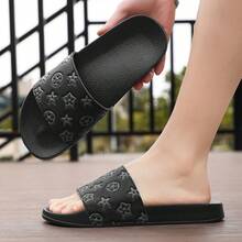 Men's Slippers, Versatile Beach Sandals, Fashion Casual Soft Bottom Non-Slip Flip Flops, EVA Material Open Toe Soft Bottom Breathable Comfortable House Slippers, Black Casual Slippers Suitable For Daily Wear, Indoor And Outdoor Universal Essential Slippers - Black - View 11