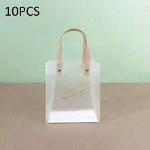 30/20/10 piezas Bolsas de regalo de PVC transparente, bolsas de embalaje para regalos de fiesta de cumpleaños, bolsas de embalaje de recuerdos - transparente - Ver 42