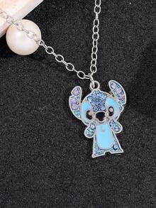 Disney Dây chuyền Stitch hoạt hình mới bán chạy nhất, cá tính, thời trang, dễ thương, đính đá lấp lánh, phụ kiện quà tặng ngày lễ. - Mũi khâu - Xem 1