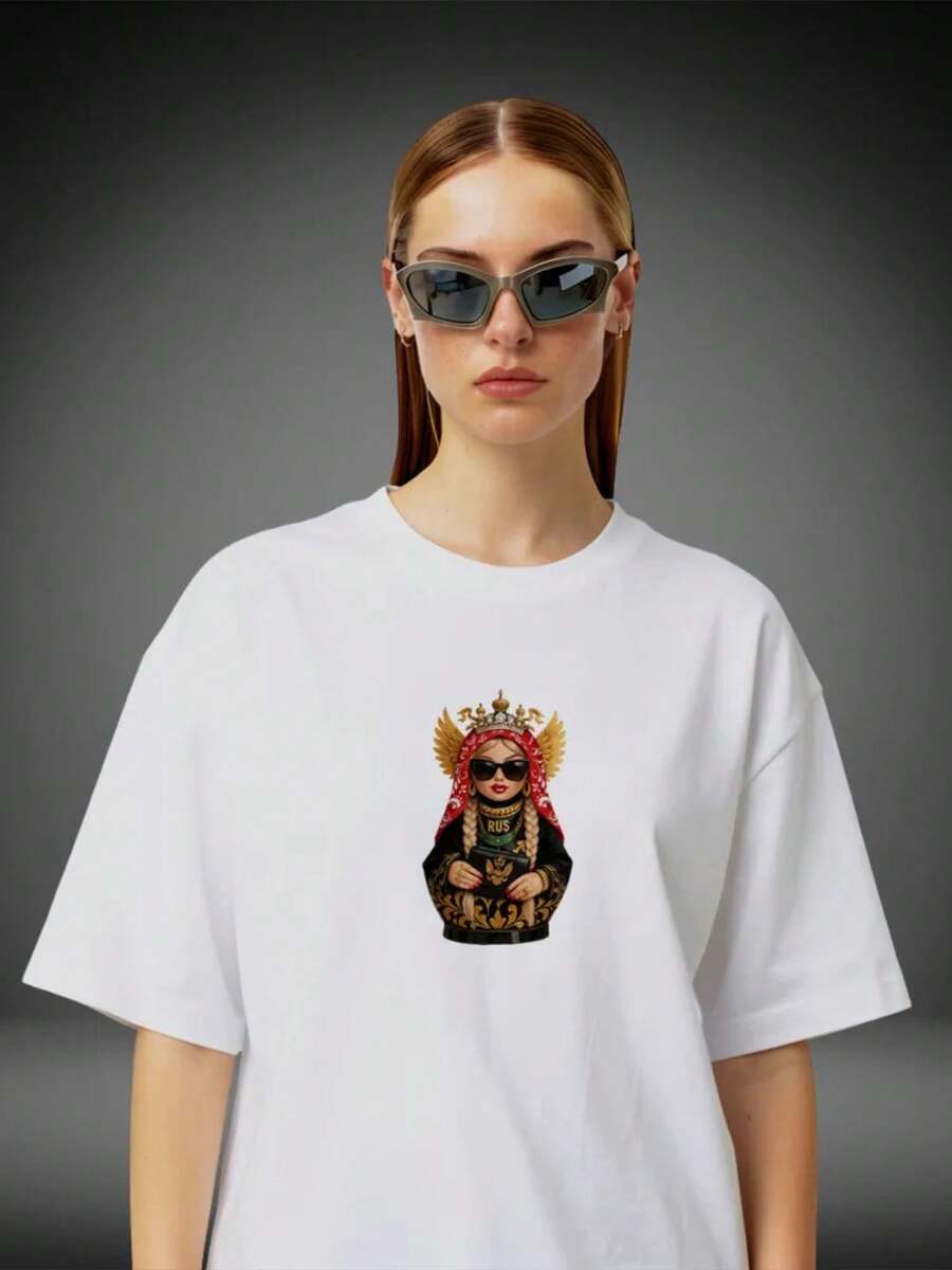 The Most Popular Women's T-Shirt Of 2026! A , Youthful, Lightweight, And Casual Short-Sleeved T-Shirt With An Adjustable Fit. The Material Is Durable And Reliable! - 馬特什卡 10 - 查看 1