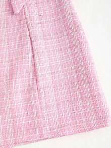 Vestido elegante estilo "chica rica" de Navidad en color magenta con parte superior de tubo, lazo y diseño chic francés, atuendo de estilo Y2K para fiesta, vestido de fiesta corto y elegante para mujer - Rosa - Ver 4