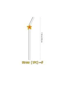 1支可重复使用的弯吸管。6色花朵玻璃吸管套装，非常适合冰沙、鸡尾酒、珍珠奶茶、苏打水、夏日饮品、泳池派对、海滩等场合。圣诞节、生日、毕业典礼、返校季、情人节的绝佳礼物。厨房必备，拍照道具。 - 查看 8