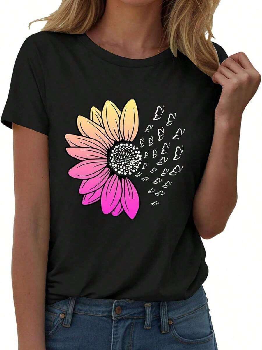 Camiseta 100% Algodón Puro - Negro - Ver 1
