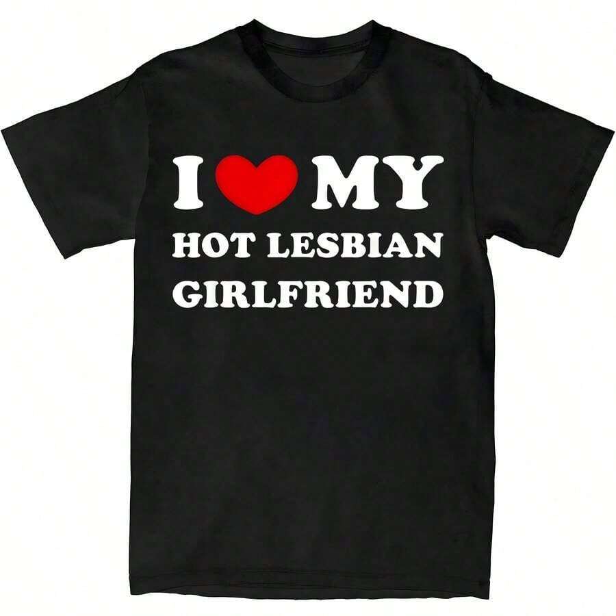 I Love My Sexy Lesbian Girlfriend, I Love My Sexy Lesbian Girlfriend, T-Shirt. - 黑色 5 - 查看 1
