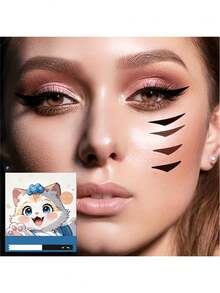 Eyeliner Stickers, Compatible With Most People, Easy To Use, Suitable For Home, Outdoor, Travel, Makeup Artists, Etc., Suitable For Gifts. - Multicolor - View 3