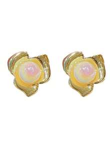 1 Pair Of French Fashion Pearl Earrings, Niche, High-End, Elegant, Earrings, Personalized, Earrings - Gold - View 4