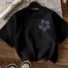 Camiseta para Mujer con Estampado de Diente y Pasta Dental, Manga Corta - Negro - Ver 1