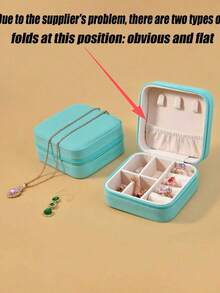 1pc PU Leather Jewelry Organizer Box, Portable Travel Jewelry Storage Box, Multi-Layer Earring & Ring Organizer, Compact Zipper Jewelry Box, Cosmetic Storage Box, Accessory Box, Large Capacity Jewelry Organizer, Jewelry Display Stand, Perfume Storage Box, Waterproof & Anti-Oxidation Material, Effectively Protects Your Rings, Earrings, Necklaces And Other Jewelry, Holiday Gift, Women's Gift, Suitable For Teachers - Multicolor - View 18