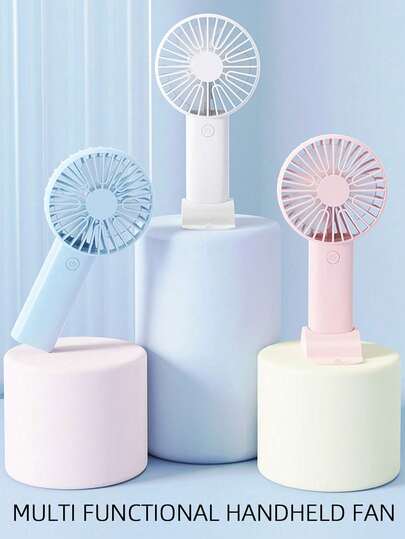 1 pieza Abanico de plástico mini simple blanco portátil de mano para verano