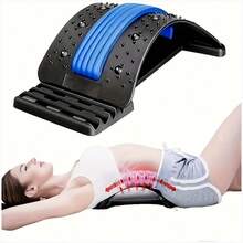 4-Level Adjustable Back Stretcher And Posture Corrector. Ergonomic Lumbar Support With Massage Function, Handles, Suitable For Upper And Lower Back, For Office, Car, Home Use. Back Stretcher, Posture Correction, Durable Structure - Multicolor - View 9