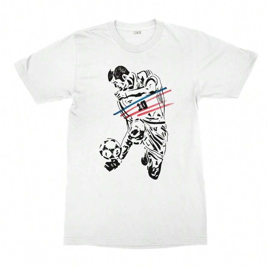 Camiseta Zinedine Zidane, tamanhos masculino e feminino (FFT-301004) - Branco - Ver 1