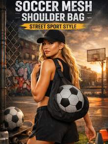Bolsa de almacenamiento portátil diagonal para el hombro, bolsa para voleibol/fútbol/baloncesto, mochila con cremallera para entrenamiento y acondicionamiento físico - Multicolor - Ver 3