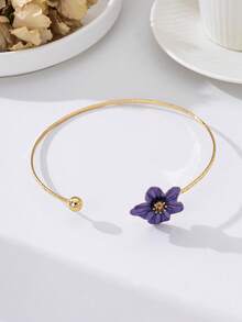 1 Peça Colar Gargantilha Decorativo Geométrico e Floral da Moda para Mulheres - Colar de flores - Visão 3