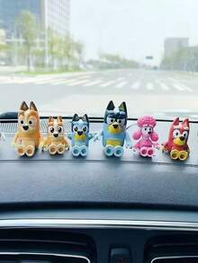 Figuras decorativas para coche con tema de Broyi - Juego de personajes múltiples que replican imágenes clásicas de animación. Artesanía detallada y exquisita, con alta fidelidad de color. Material suave y sin pelo, con una construcción sólida. Adecuado para decoración interior, exhibición de sobremesa, montaje de escenas y exhibición de colecciones. - Varios estilos - Ver 1